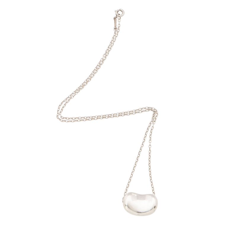 Tiffany & Co. Elsa Peretti Sterling Silver Bean 18mm Necklace